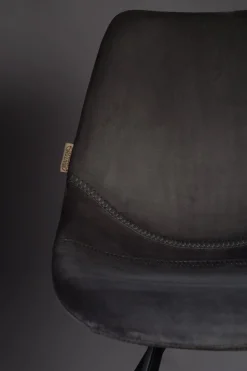 Kuipstoelen|Eetkamerstoelen Zonder Armleuning-Dutchbone Franky Velvet Eetkamerstoel Grey