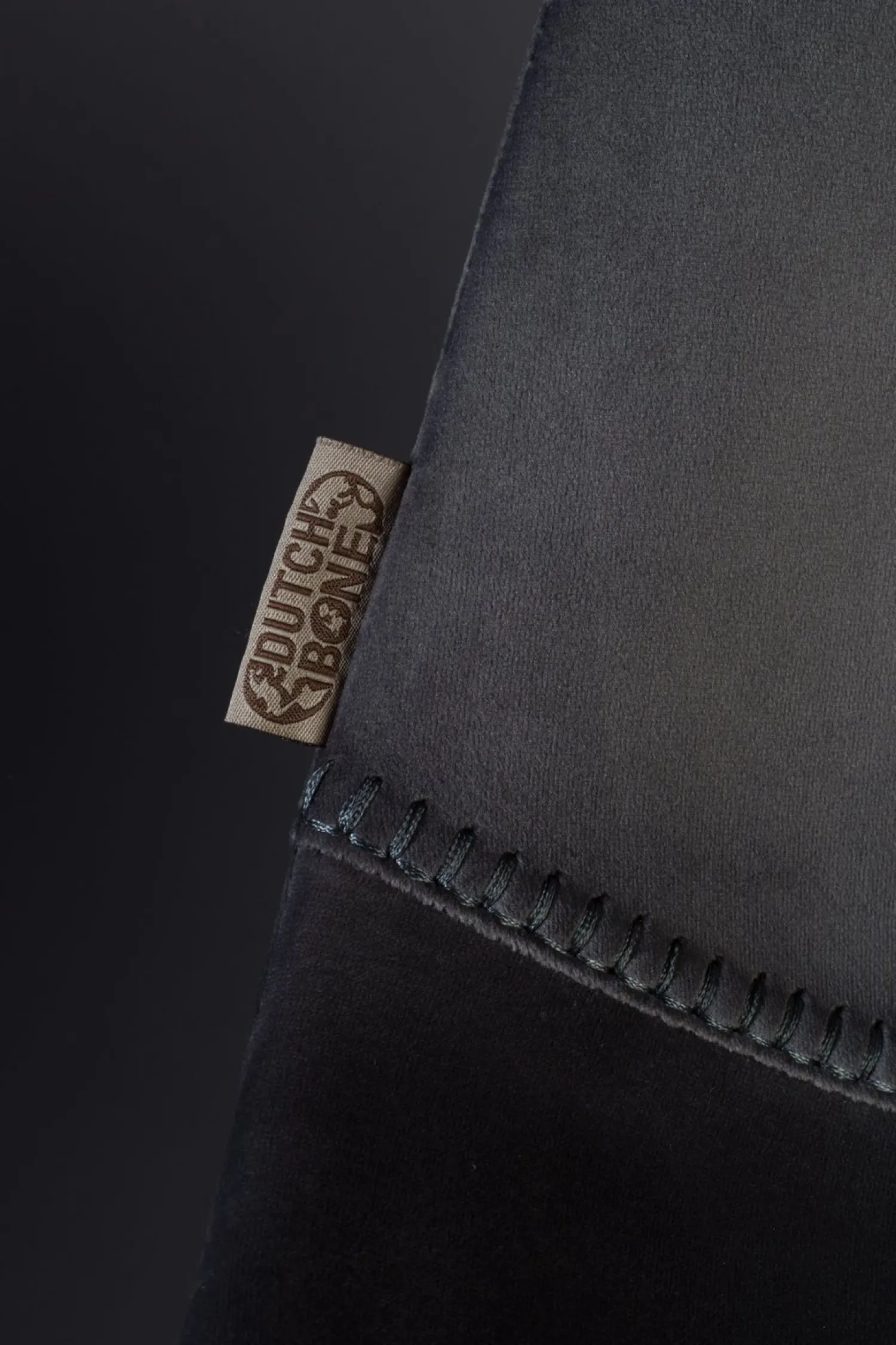 Kuipstoelen|Eetkamerstoelen Zonder Armleuning-Dutchbone Franky Velvet Eetkamerstoel Grey