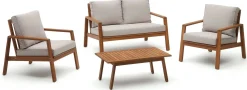 Loungesets-Kave Home Frares Loungeset Grijs, Bruin