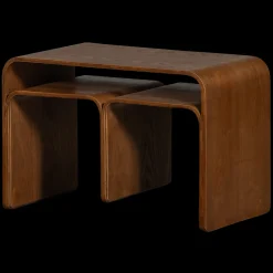 Houten Bijzettafels-WOOOD Frey Bijzettafel Walnut