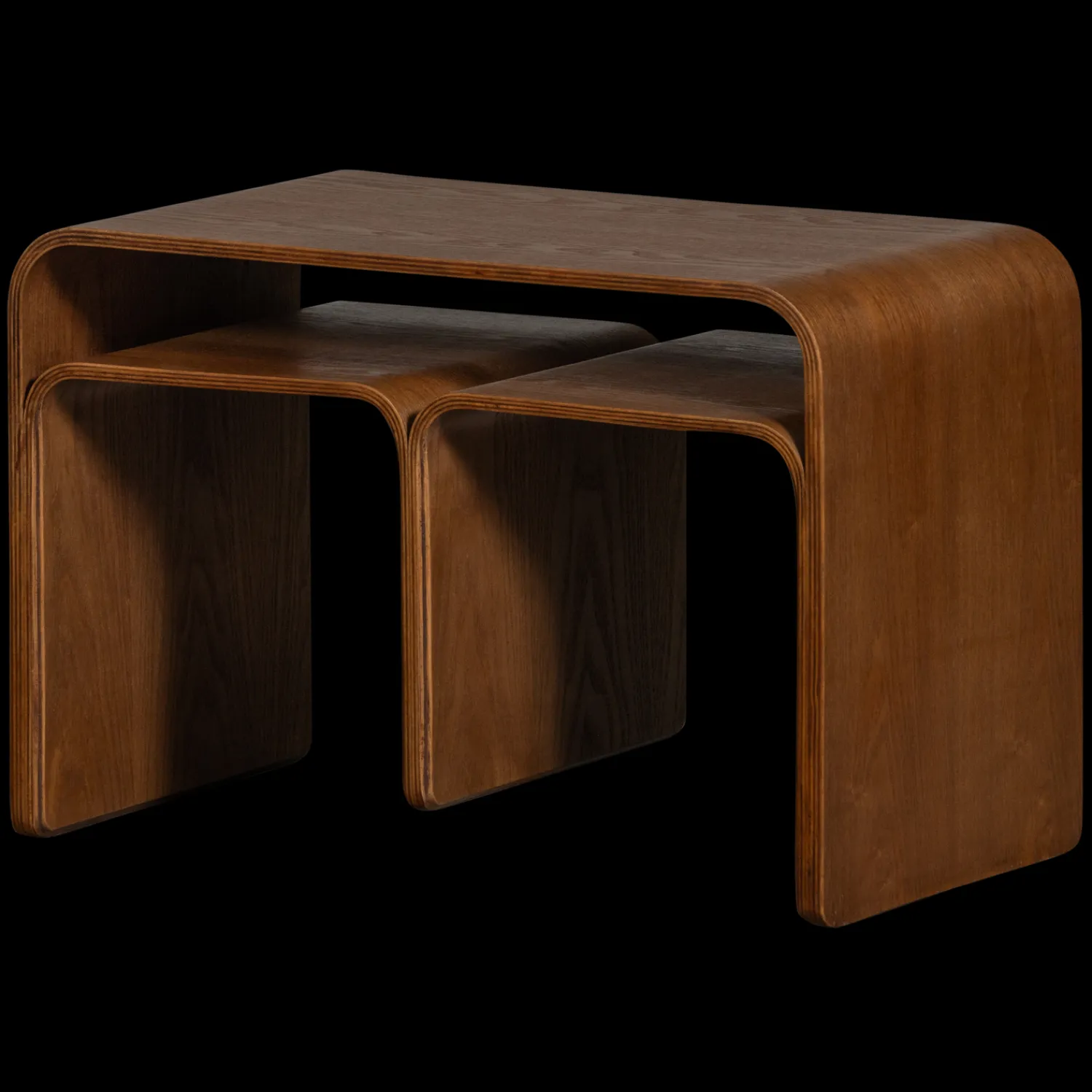 Houten Bijzettafels-WOOOD Frey Bijzettafel Walnut