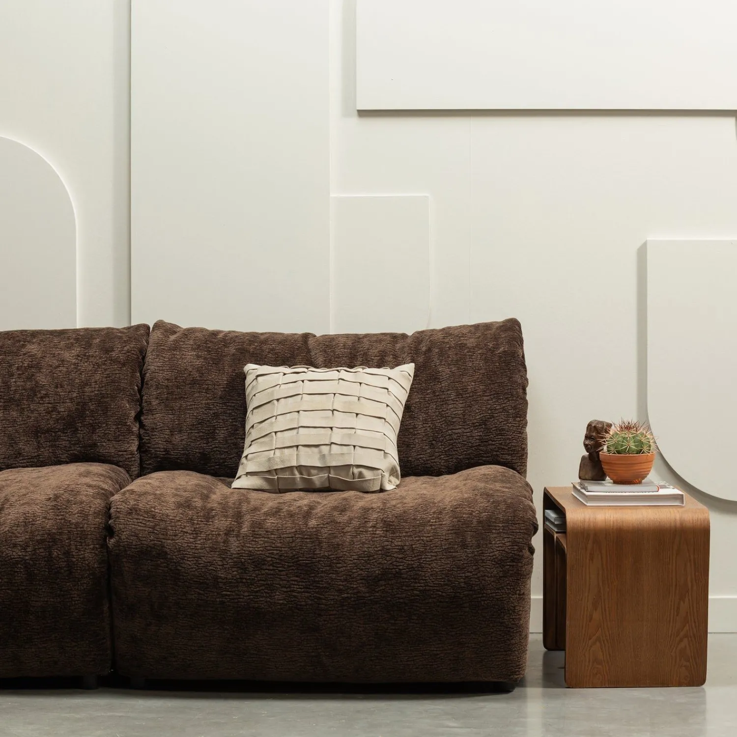 Houten Bijzettafels-WOOOD Frey Bijzettafel Walnut