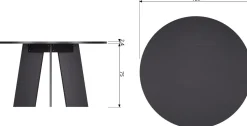 Houten Eettafels|Ronde Eettafels-WOOOD Fries Eettafel Blacknight