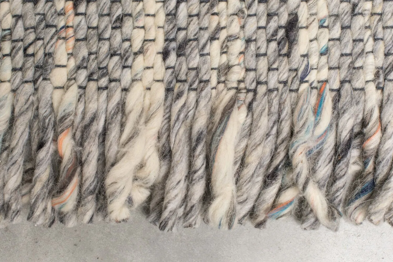 Vloerkleden|Wollen Vloerkleden-Zuiver Frills Vloerkleed Grey, Blue