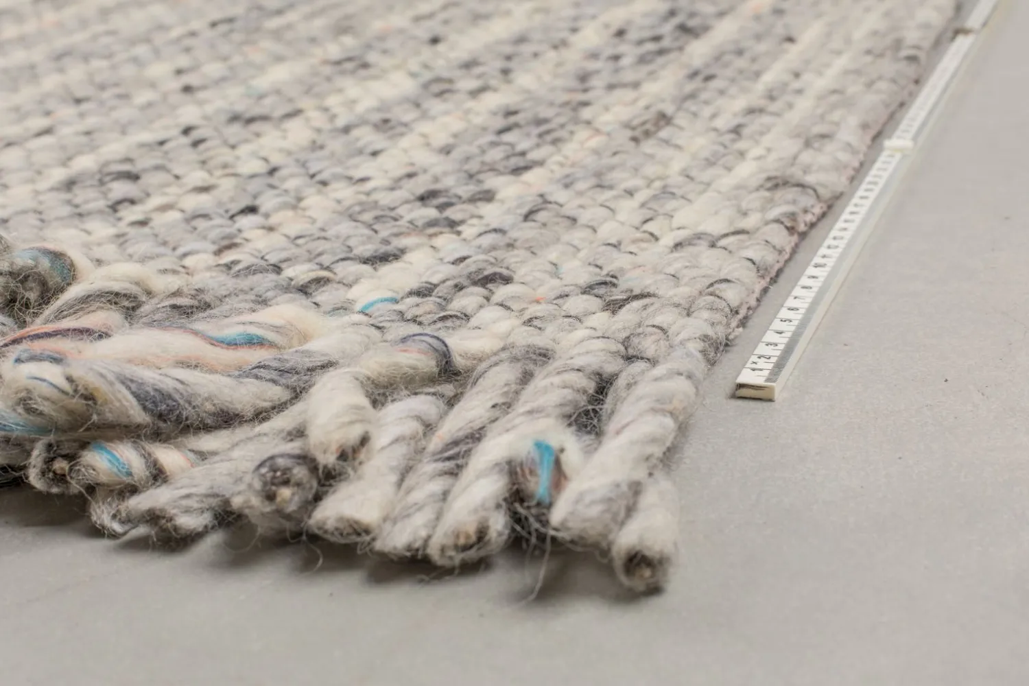 Vloerkleden|Wollen Vloerkleden-Zuiver Frills Vloerkleed Grey, Blue