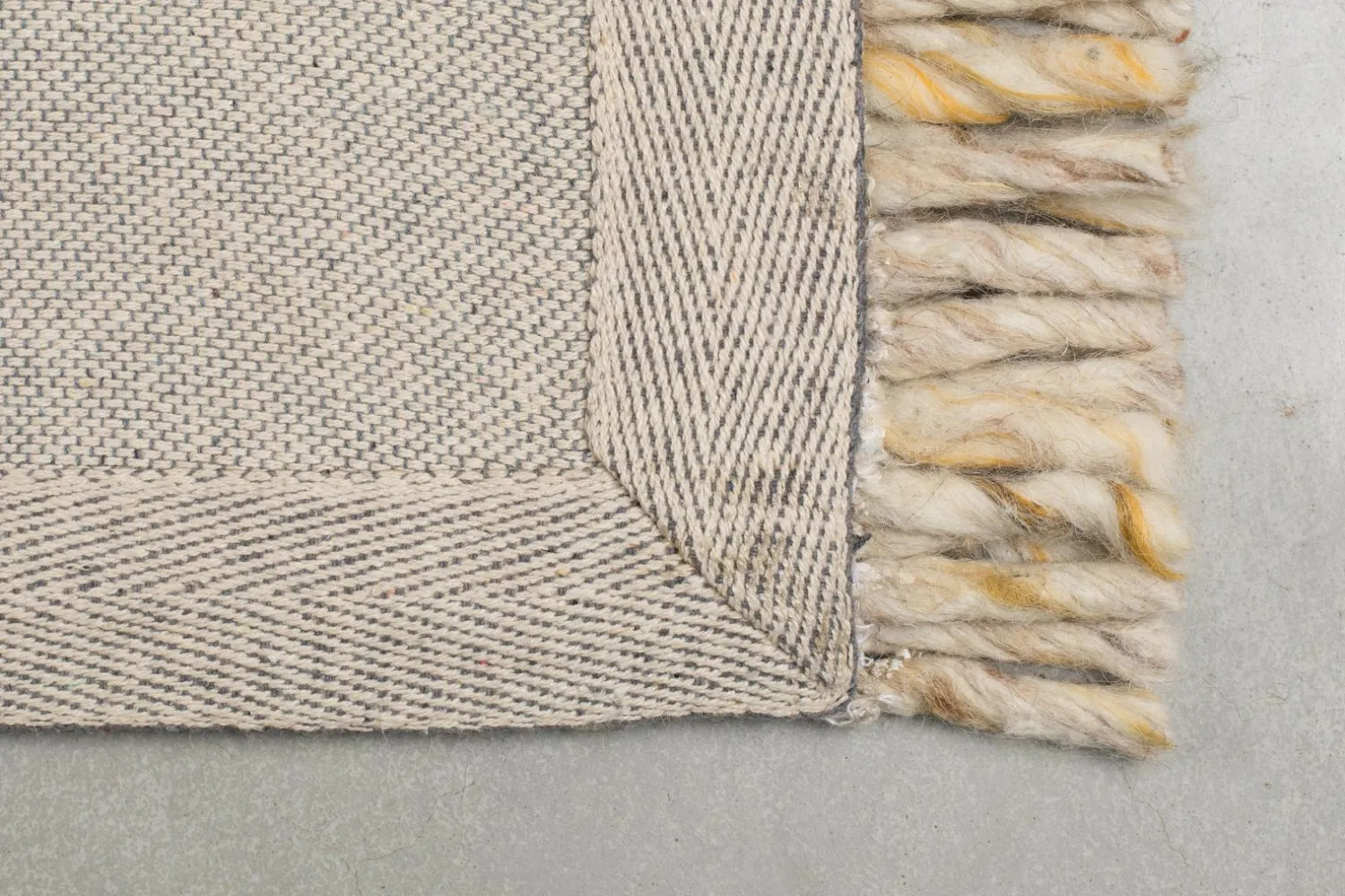Vloerkleden|Wollen Vloerkleden-Zuiver Frills Vloerkleed Beige, Yellow