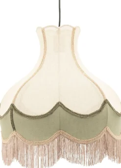 Hanglampen|Hanglampen-By Boo Fringaloo Hanglamp Naturel, Groen, Roze