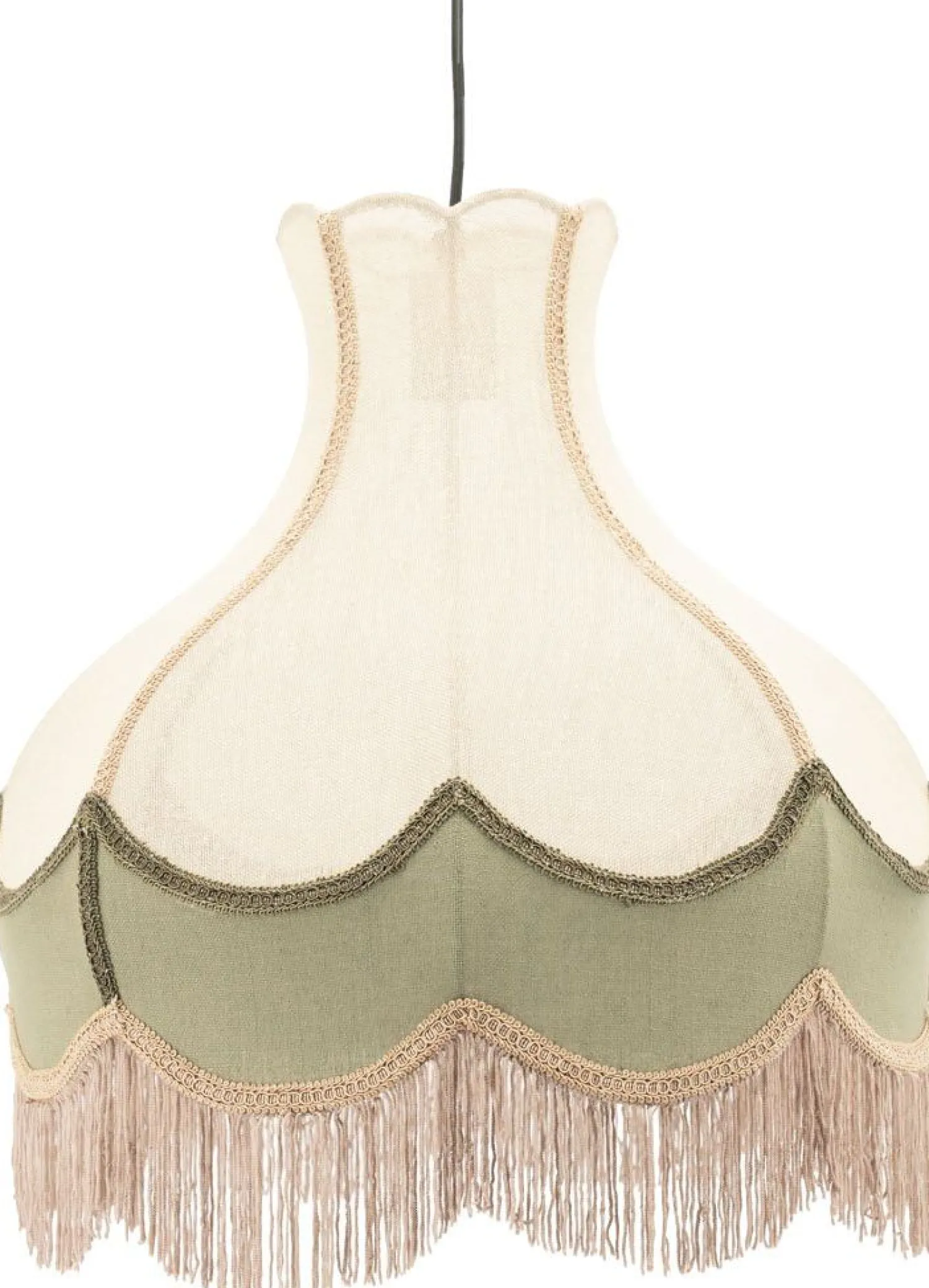 Hanglampen|Hanglampen-By Boo Fringaloo Hanglamp Naturel, Groen, Roze