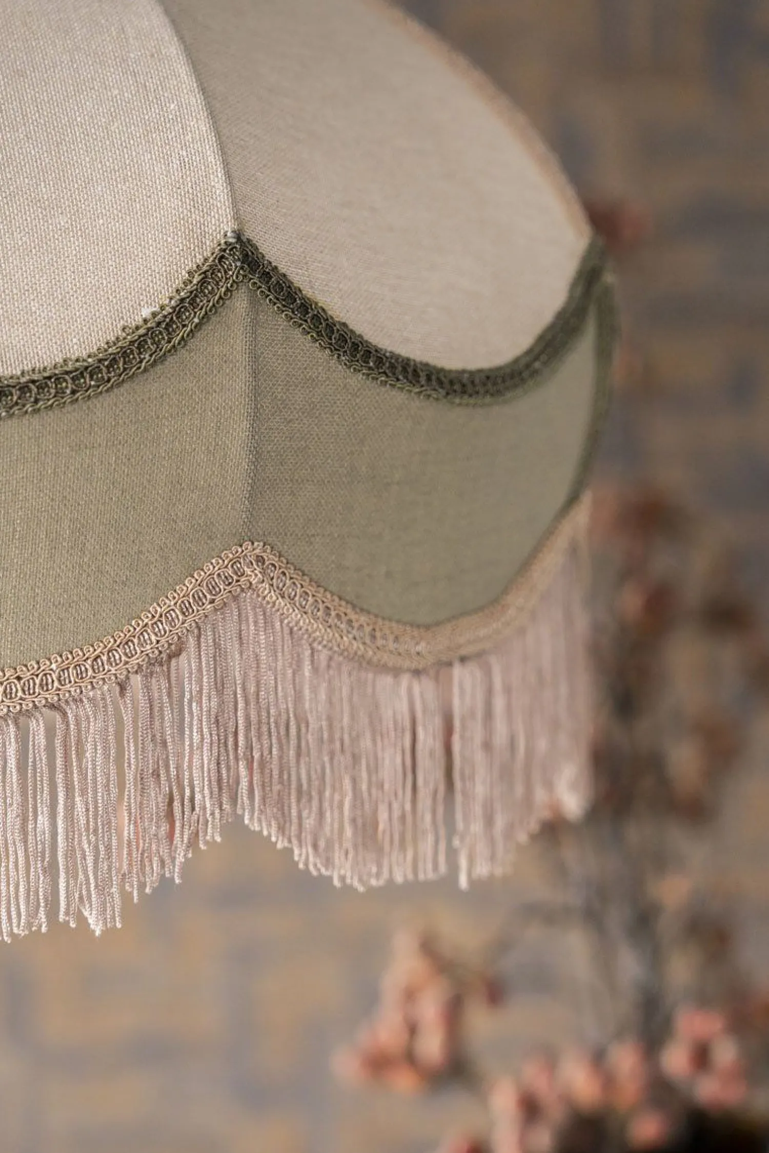 Hanglampen|Hanglampen-By Boo Fringaloo Hanglamp Naturel, Groen, Roze