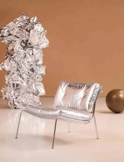 Design Fauteuils-Living Divani Frog Fauteuil Silver