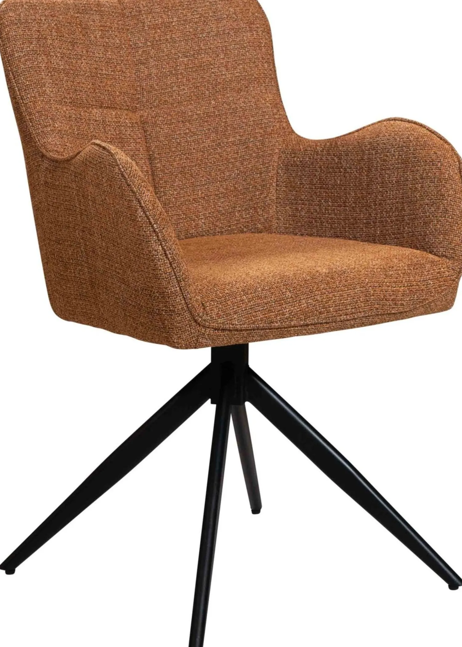Draaibare Eetkamerstoelen|Eetkamerstoelen Met Armleuning-Eijerkamp Collectie Gabriel Eetkamerstoel Cognac