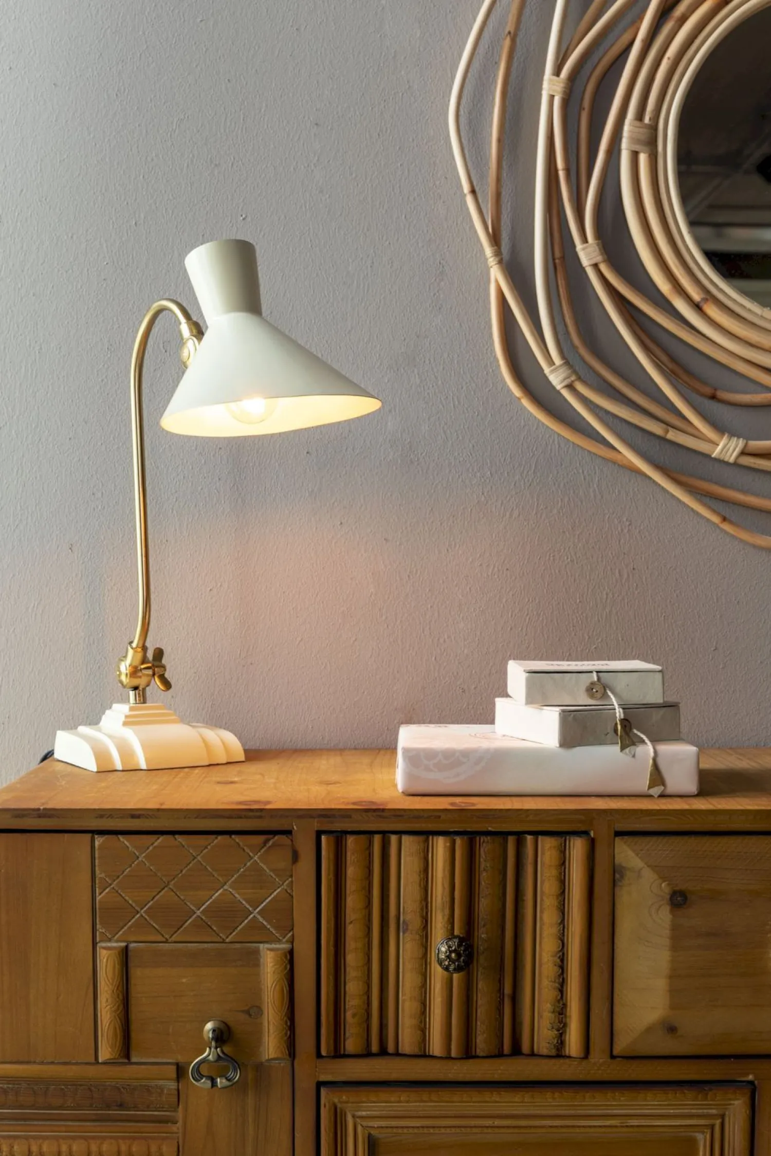 Tafellampen|Tafellampen-Dutchbone Gaia Tafellamp Ivory