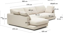 Hoekbanken-Kave Home Gala Hoekbank Beige