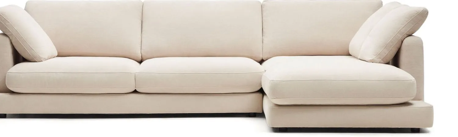 Hoekbanken-Kave Home Gala Hoekbank Beige