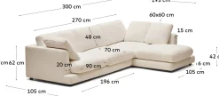 Hoekbanken-Kave Home Gala Hoekbank Beige