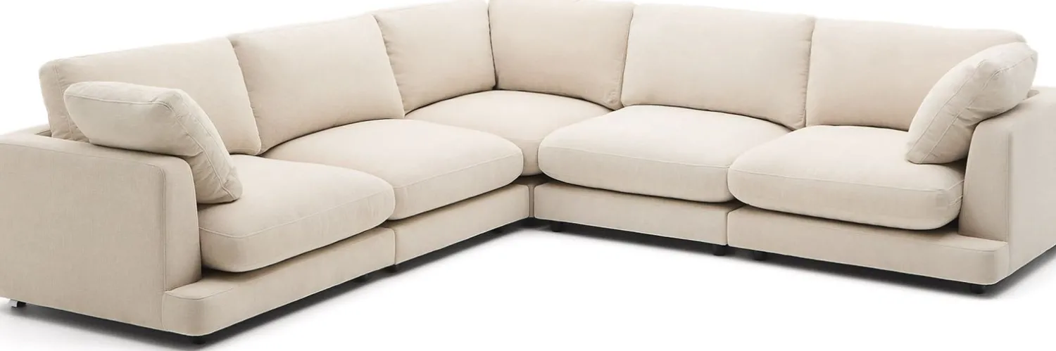 Hoekbanken-Kave Home Gala Hoekbank Beige