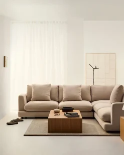 Hoekbanken-Kave Home Gala Hoekbank Beige
