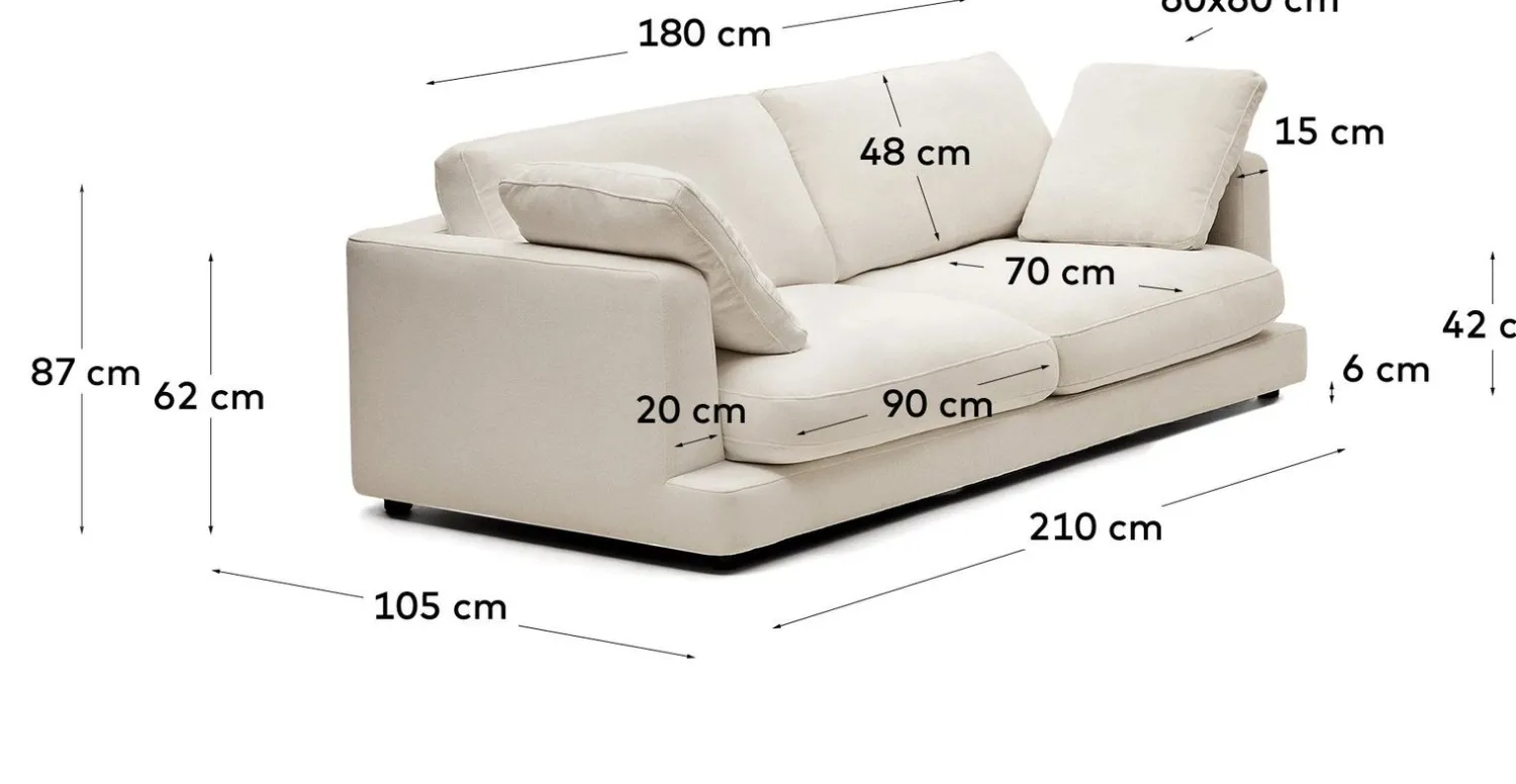 Zitbanken-Kave Home Gala 3-Zitsbank Beige