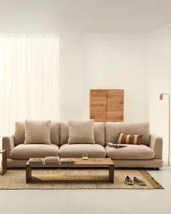 Zitbanken-Kave Home Gala 4-Zitsbank Beige