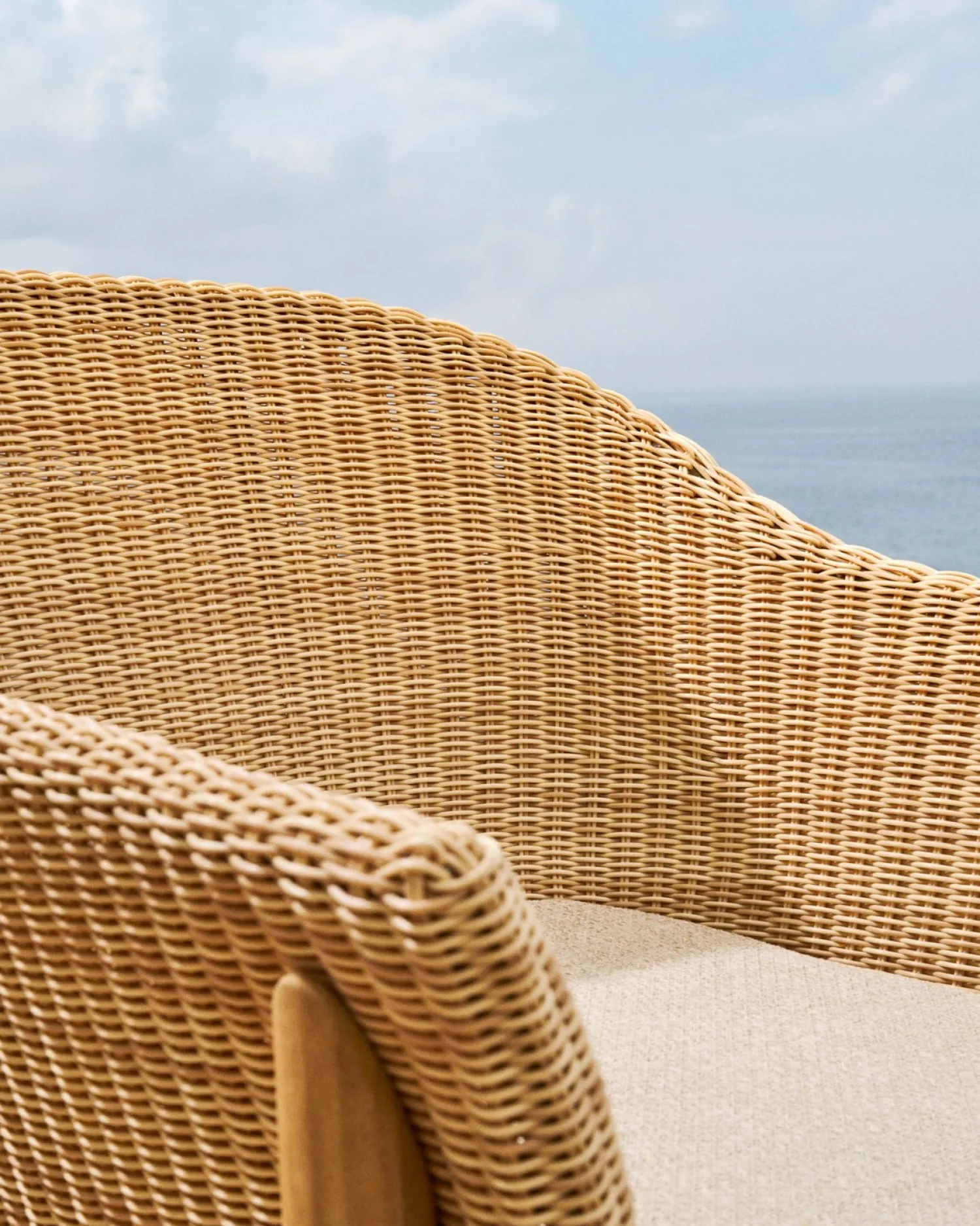 Tuinstoelen|Eetkamerstoelen Met Armleuning-Kave Home Galea Tuinstoel Beige, Naturel