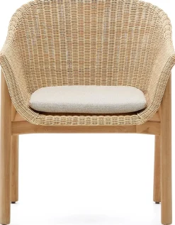 Tuinstoelen|Eetkamerstoelen Met Armleuning-Kave Home Galea Tuinstoel Beige, Naturel