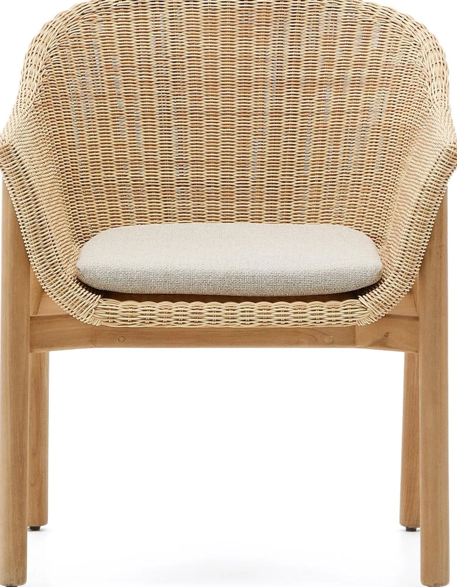 Tuinstoelen|Eetkamerstoelen Met Armleuning-Kave Home Galea Tuinstoel Beige, Naturel