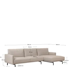 Zitbanken-Kave Home Galene 4-Zitsbank Beige