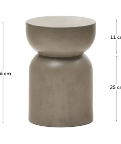 Tuintafels|Ronde Bijzettafels-Kave Home Garbet Bijzettafel Grijs