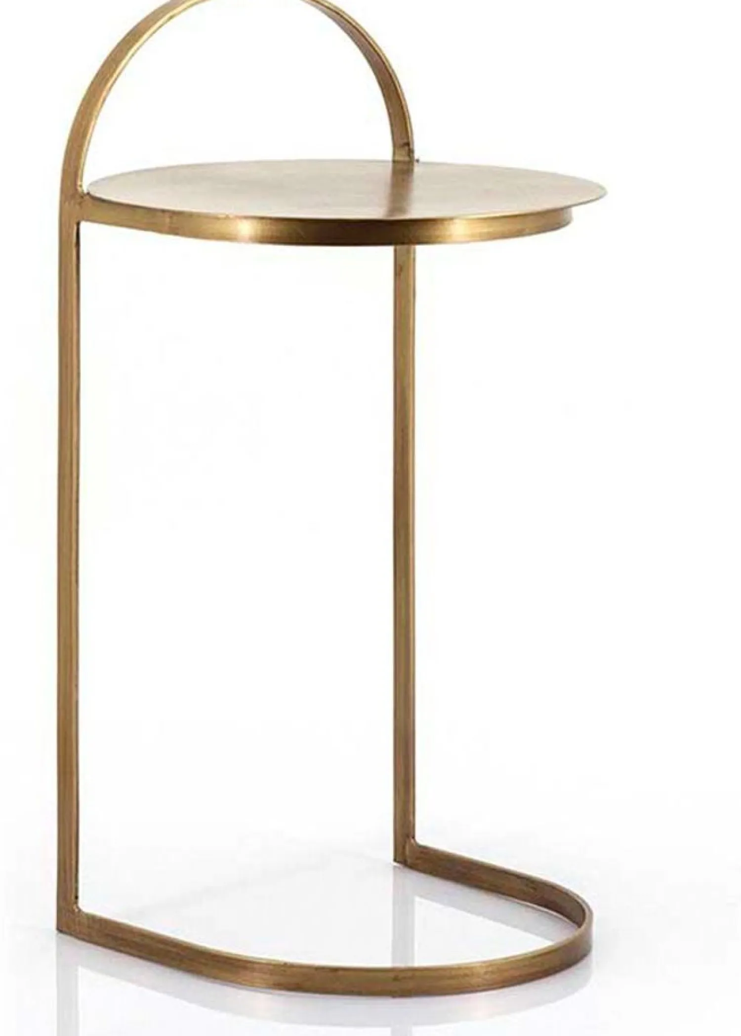Industriële Bijzettafels|Ronde Bijzettafels-By Boo Garcon Bijzettafel Goud