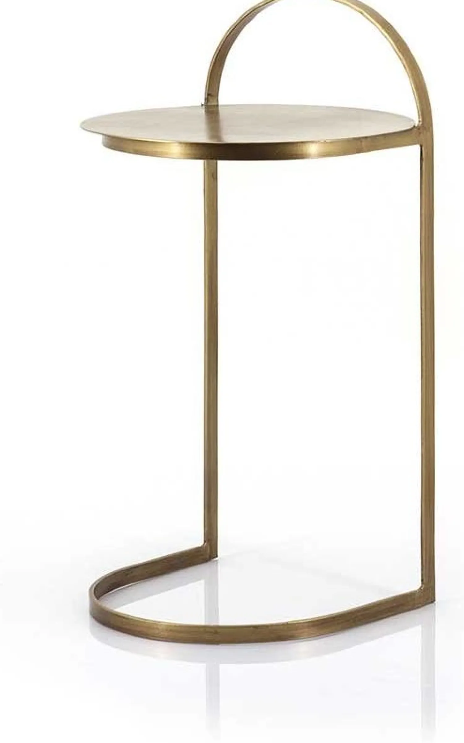 Industriële Bijzettafels|Ronde Bijzettafels-By Boo Garcon Bijzettafel Goud