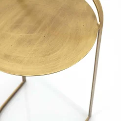 Industriële Bijzettafels|Ronde Bijzettafels-By Boo Garcon Bijzettafel Goud