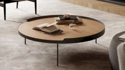 Design Salontafels|Houten Salontafels-Treku Gau Salontafel Oak Fume, Graphite