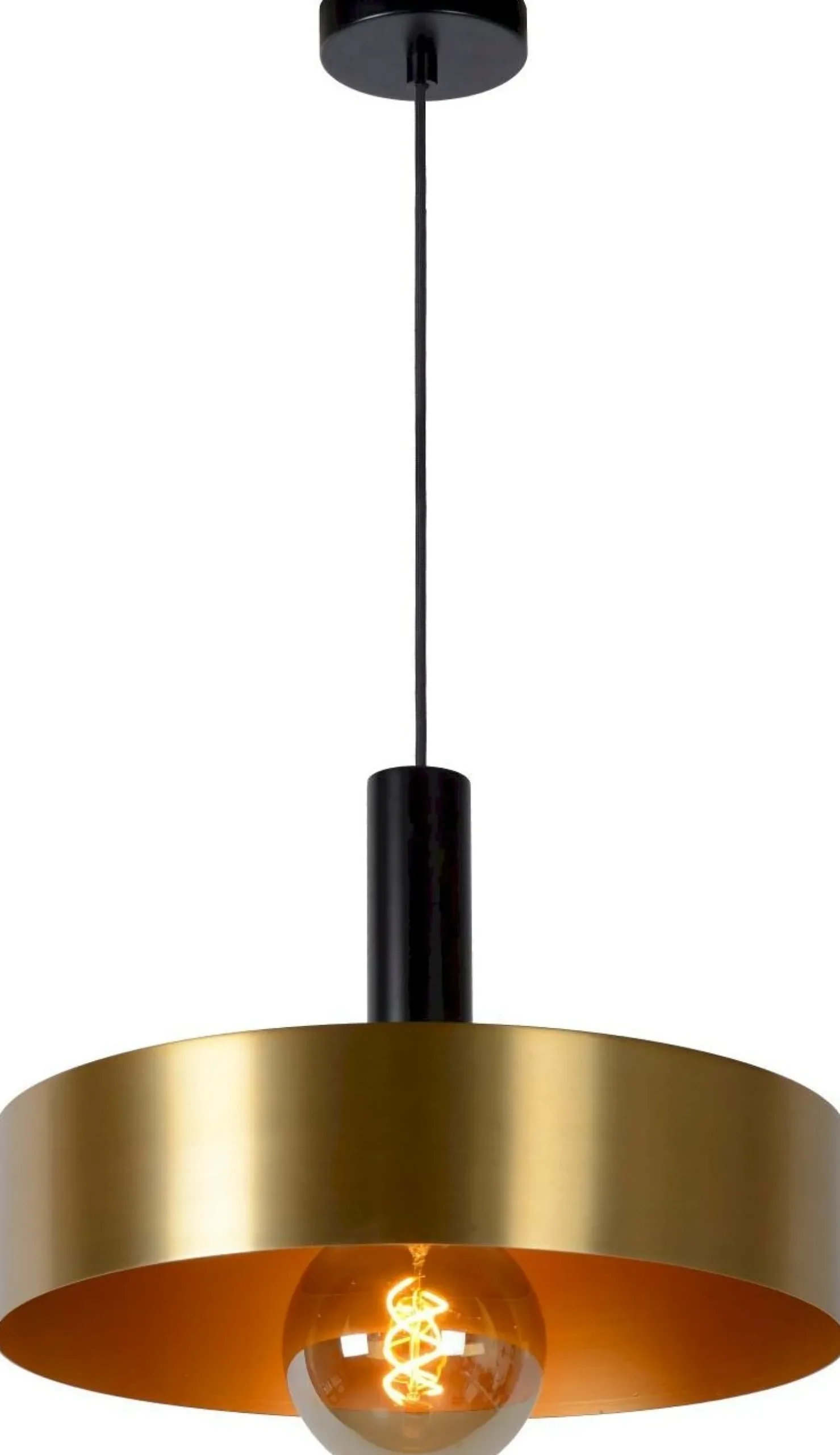 Hanglampen|Hanglampen-Lucide Giada Hanglamp Goud, Zwart
