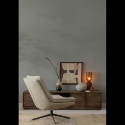 Moderne Tafellampen|Tafellampen-WOOOD Gigi Hoog Tafellamp Bruin