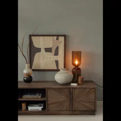 Moderne Tafellampen|Tafellampen-WOOOD Gigi Hoog Tafellamp Bruin