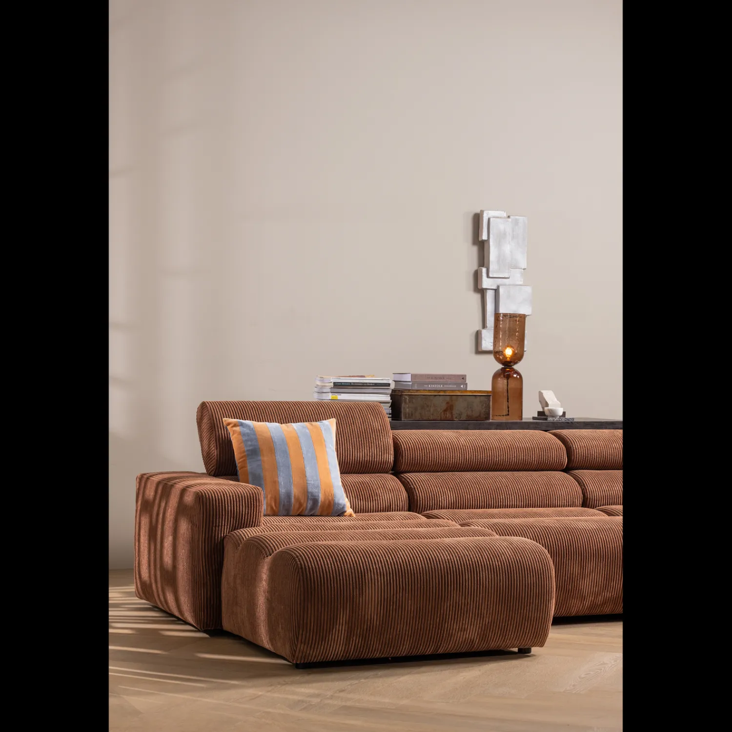 Moderne Tafellampen|Tafellampen-WOOOD Gigi Hoog Tafellamp Bruin
