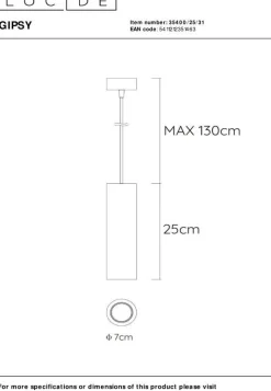 Moderne Hanglampen|Moderne Hanglampen-Lucide Gipsy Hanglamp Wit