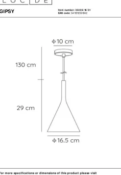 Moderne Hanglampen|Moderne Hanglampen-Lucide Gipsy Hanglamp Wit
