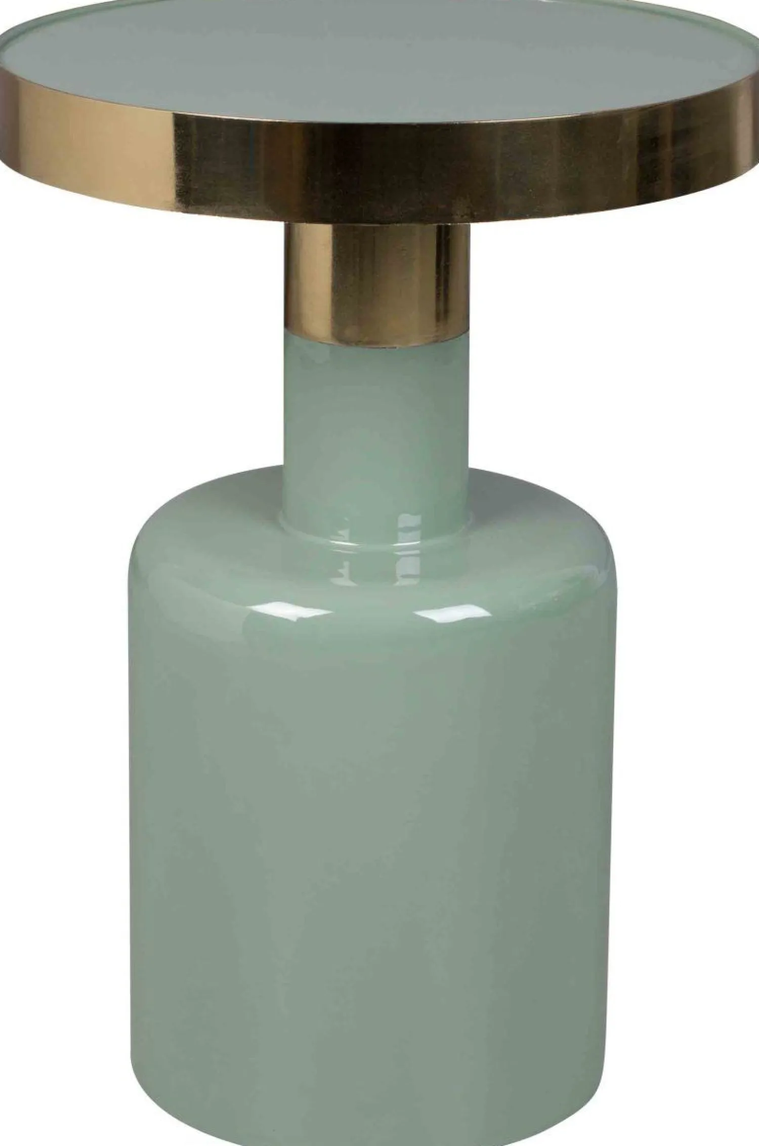 Ronde Bijzettafels-Zuiver Glam Bijzettafel Groen, Goud