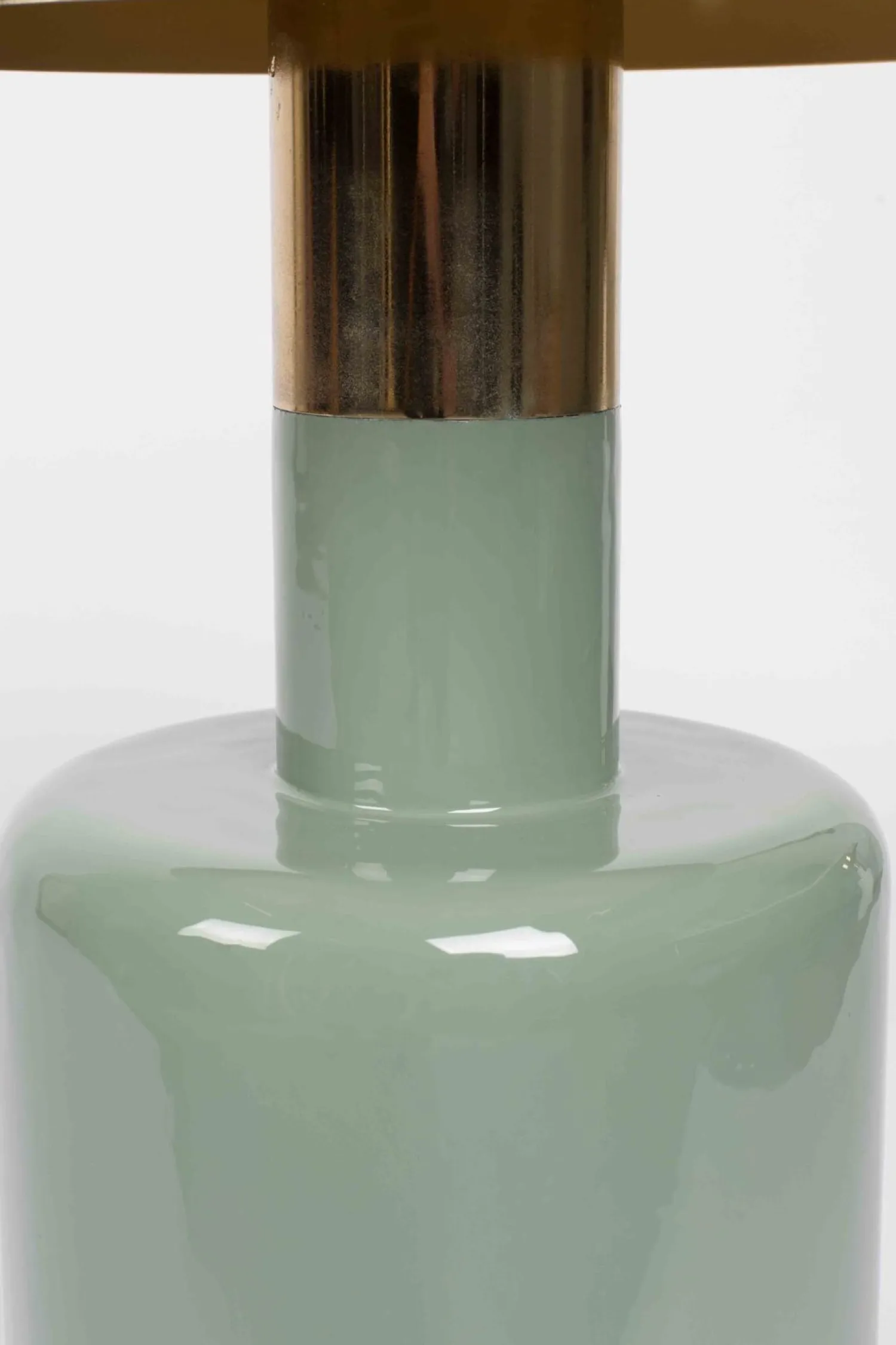 Ronde Bijzettafels-Zuiver Glam Bijzettafel Groen, Goud