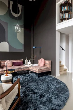Ronde Bijzettafels-Zuiver Glam Bijzettafel Blauw