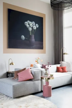 Ronde Bijzettafels-Zuiver Glam Bijzettafel Roze