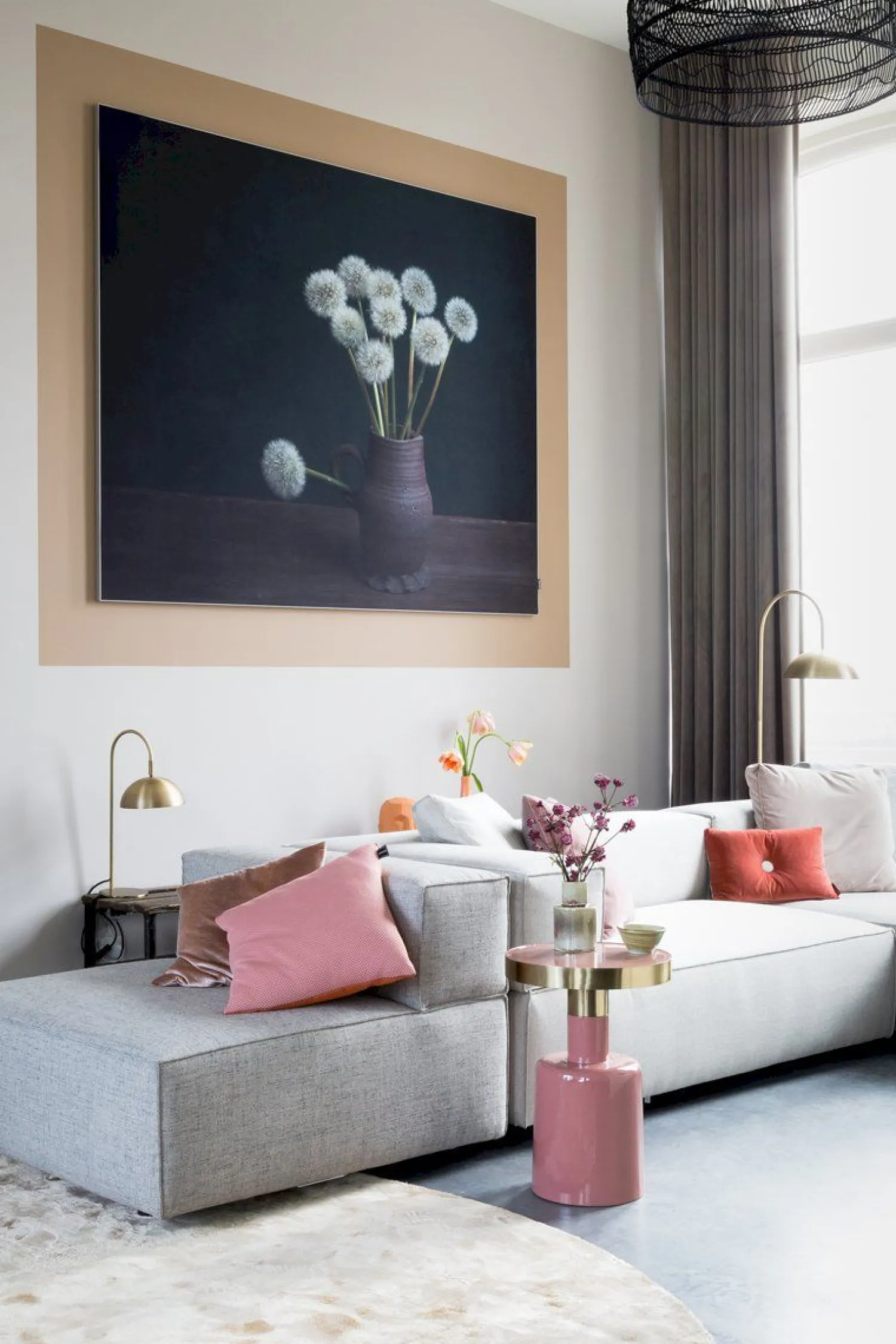 Ronde Bijzettafels-Zuiver Glam Bijzettafel Roze