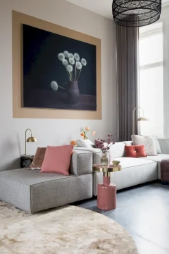 Ronde Bijzettafels-Zuiver Glam Bijzettafel Roze