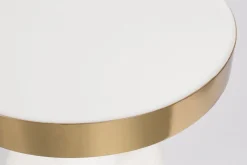 Ronde Bijzettafels-Zuiver Glam Bijzettafel Wit