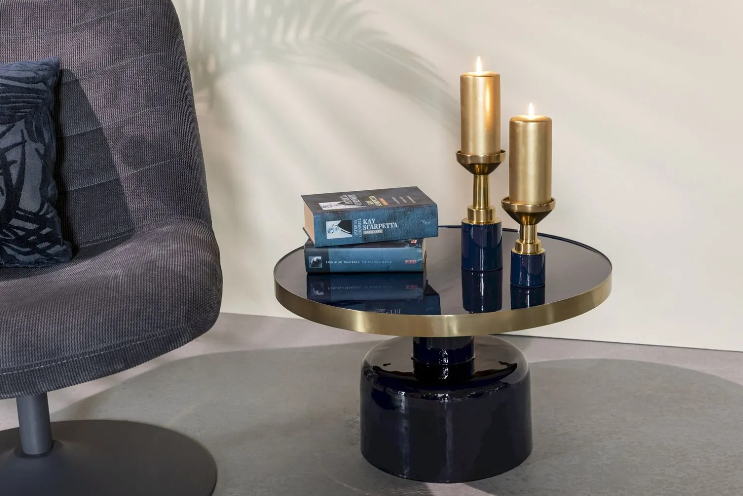 Ronde Salontafels-Zuiver Glam Salontafel Blue