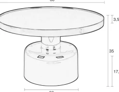 Ronde Salontafels-Zuiver Glam Salontafel Pink