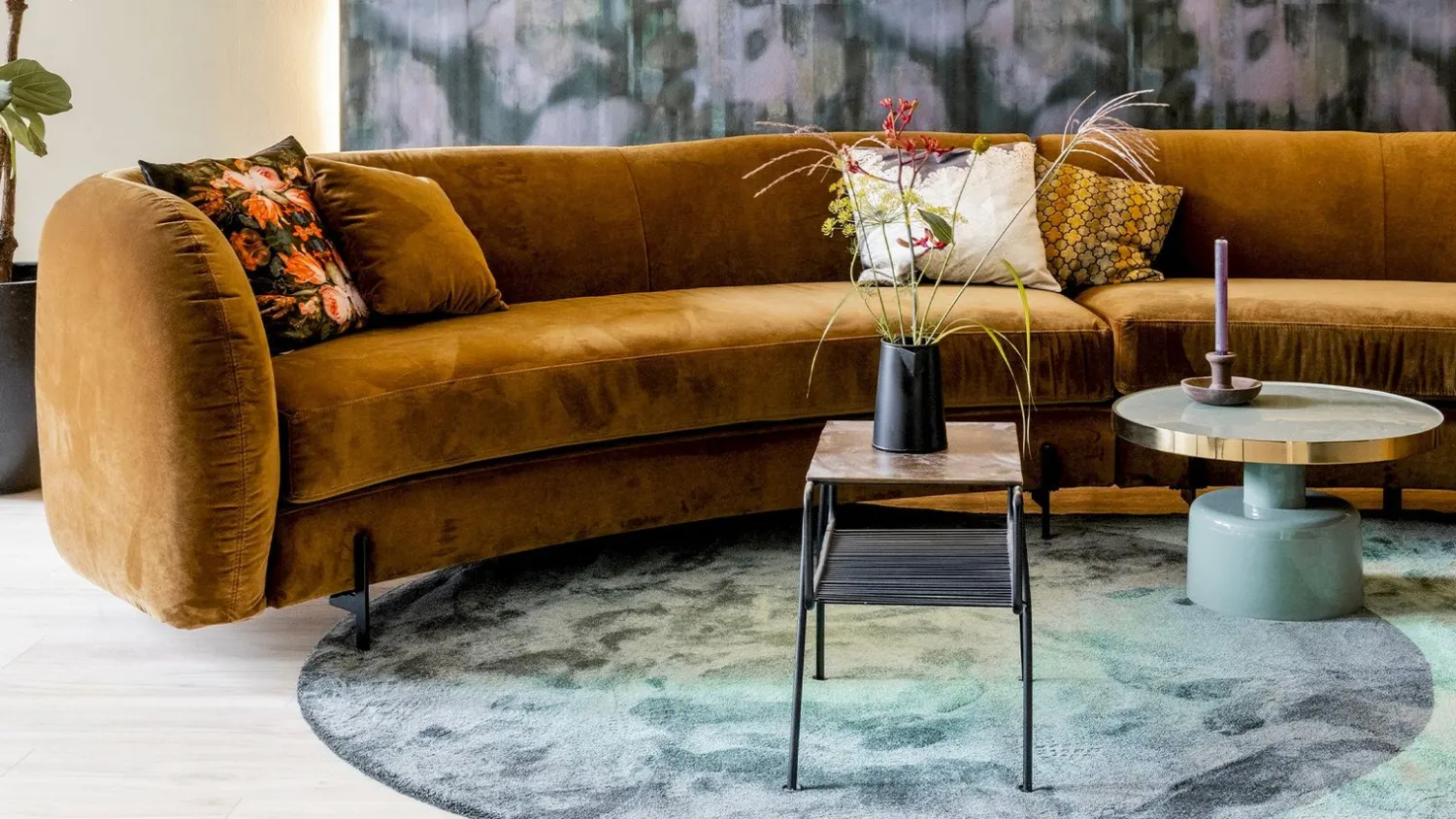 Ronde Salontafels-Zuiver Glam Salontafel Green