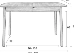 Houten Eettafels|Uitschuifbare Eettafels-Zuiver Glimps Uitschuiftafel Natural
