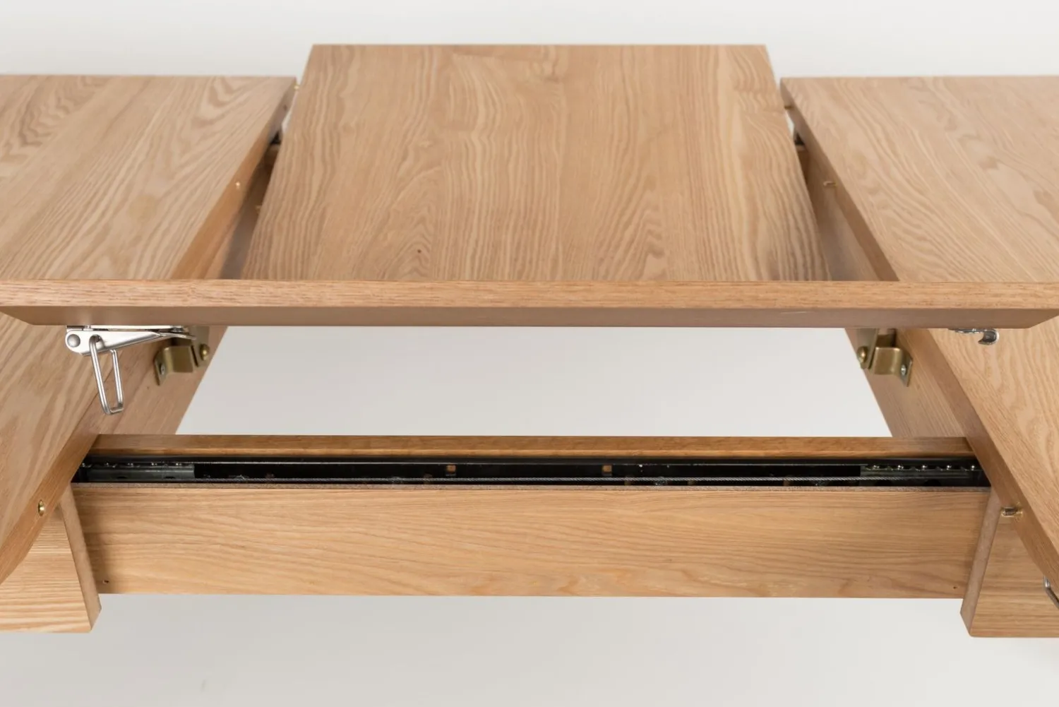 Houten Eettafels|Uitschuifbare Eettafels-Zuiver Glimps Uitschuiftafel Natural